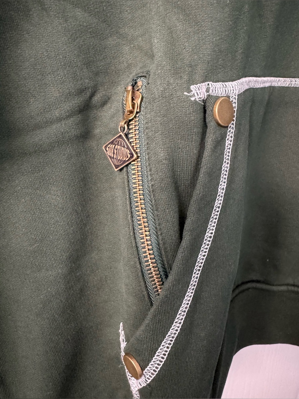 Scary But Beautiful Unisex NAMES OF GOD HOODIE in dark green - Picture 8 of 16